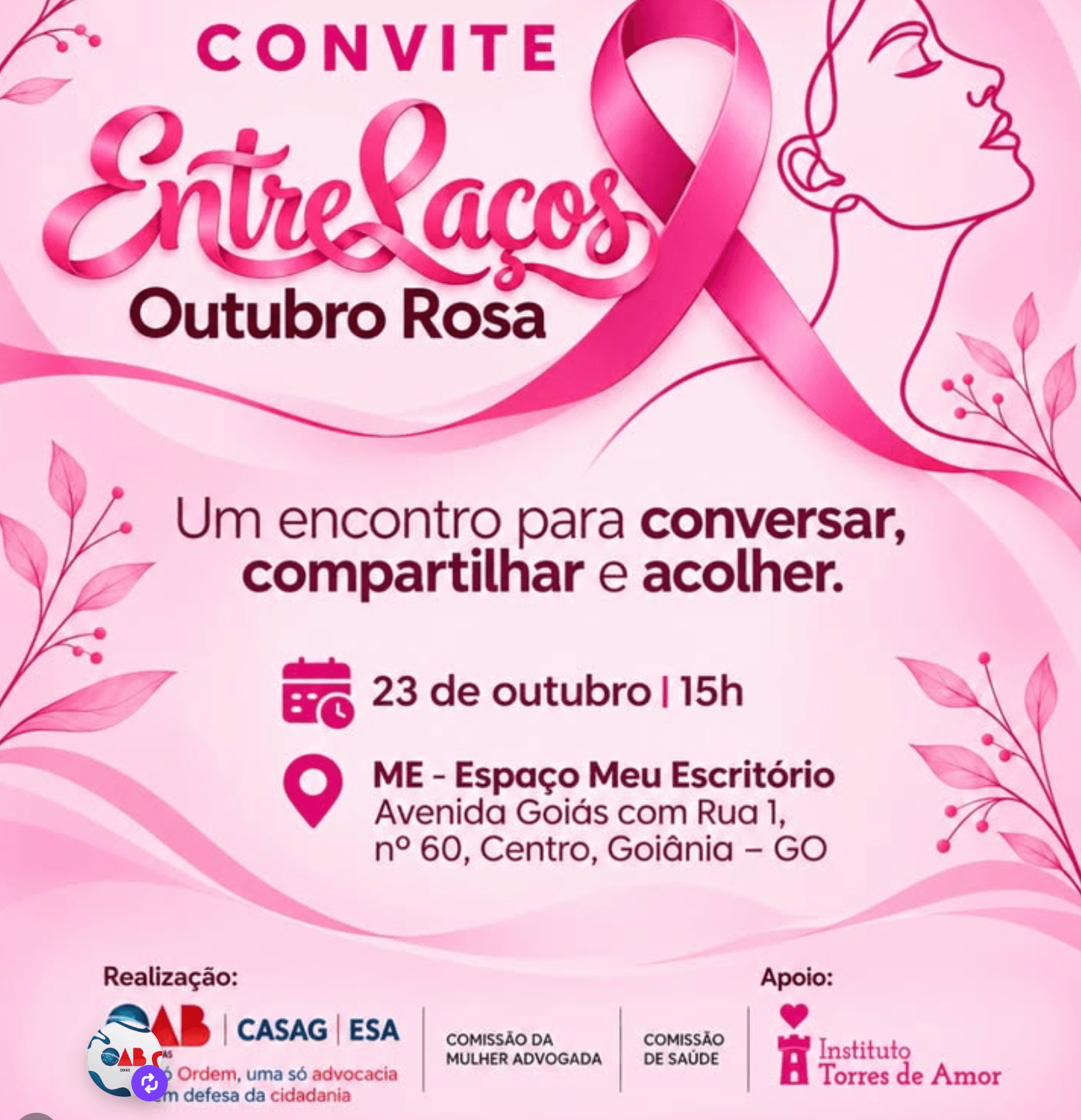 🩷 OAB GO: Entre Laços - Outubro Rosa